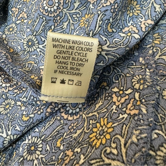 Max Studio Blue Floral Midi Wrap Tie Dress NWT - Picture 15 of 16